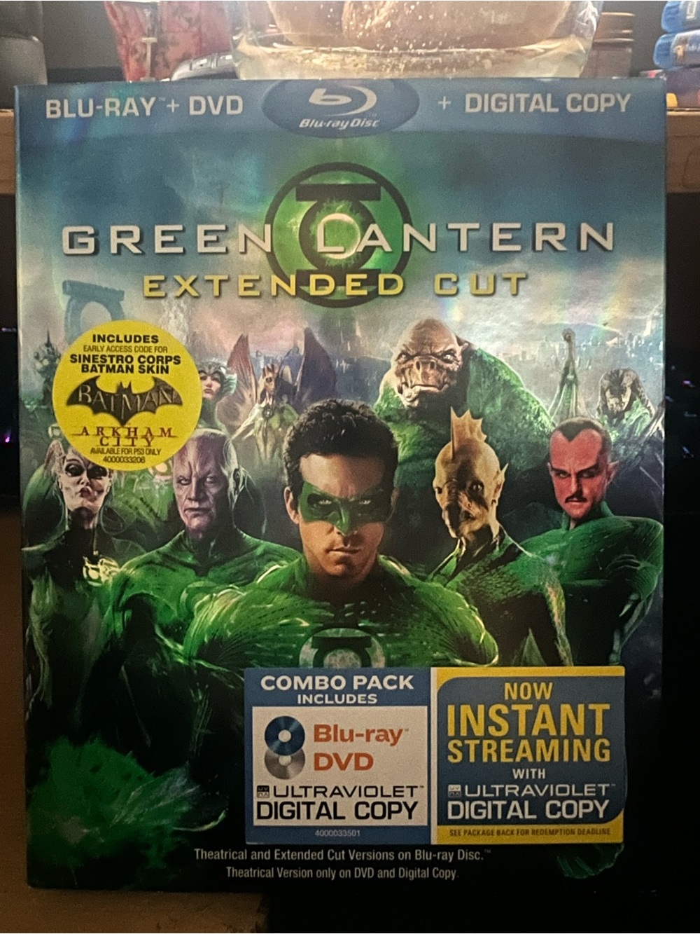 Warner Bros. Green Lantern Extended Cut Blu-ray + DVD Combo Pack - Green